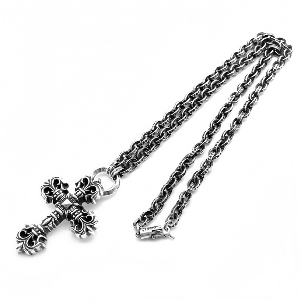 Chrome Hearts Paperchain Necklace With Dagger Pendant