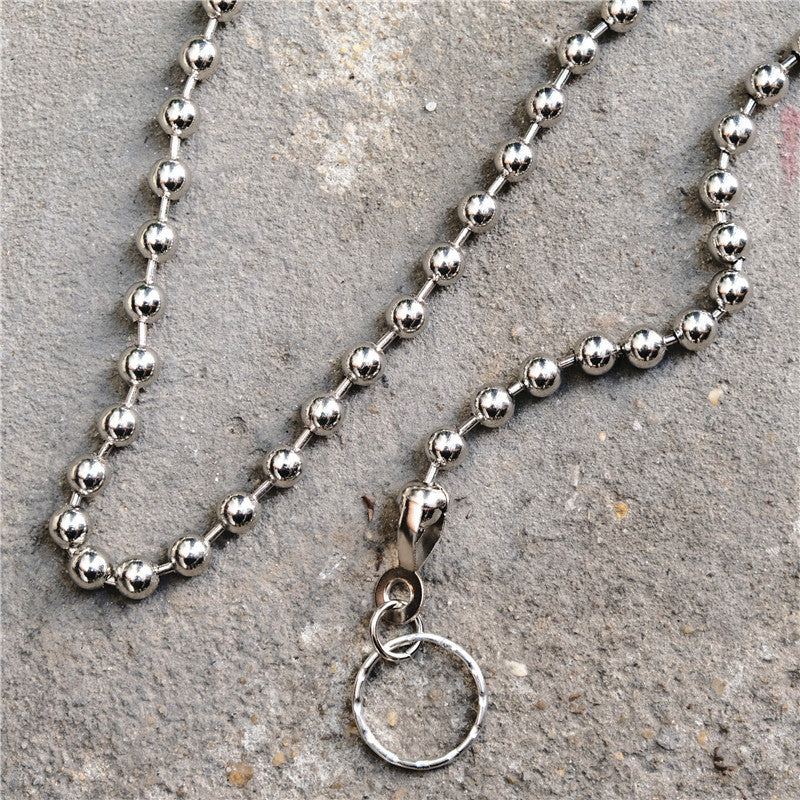 Chrome Hearts Men's simple beaded trousers and chains