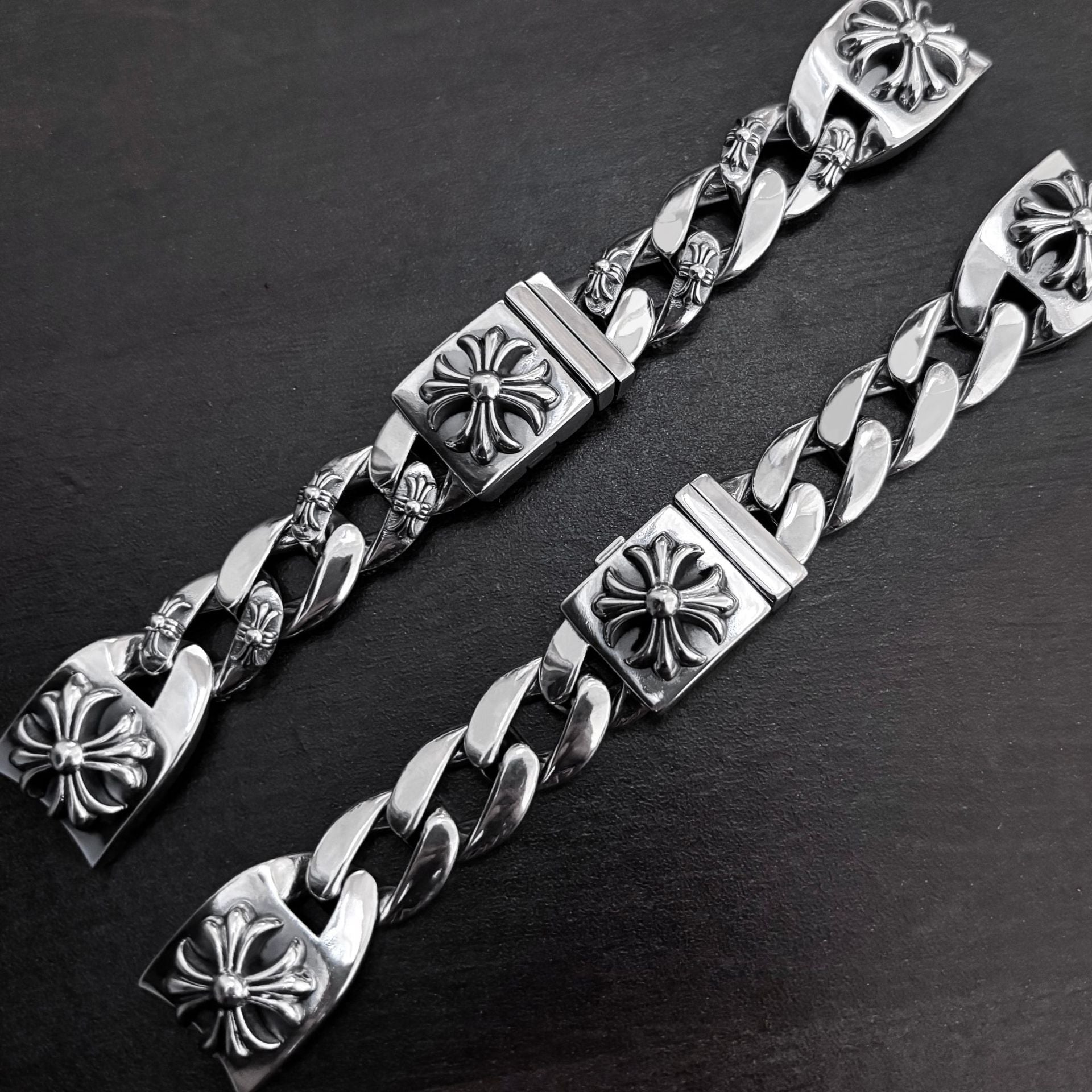 Chrome Hearts cross half flower watch strap