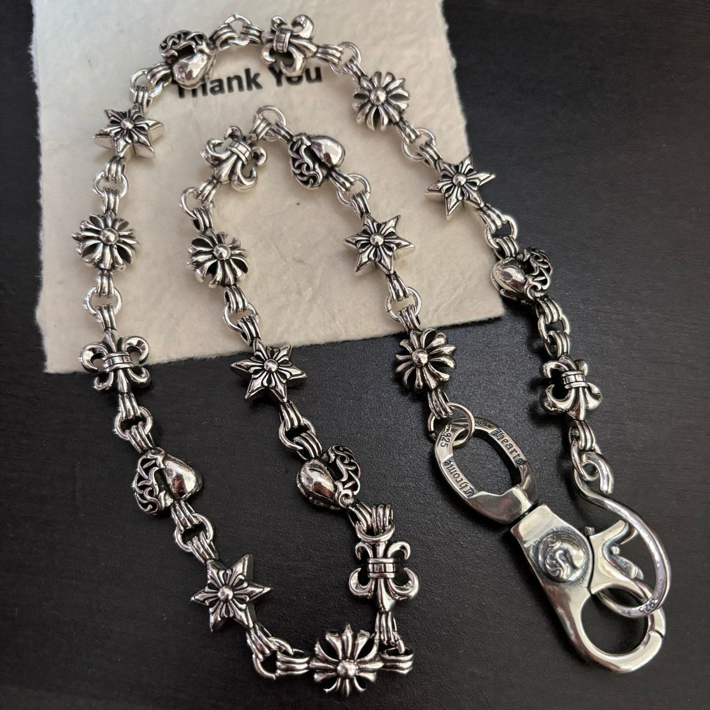 Chrome Hearts anchor cross flower love six-pointed star trouser chain