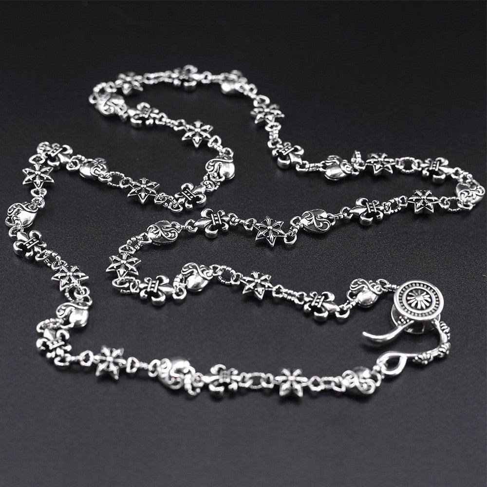 Chrome Hearts anchor love cross necklace