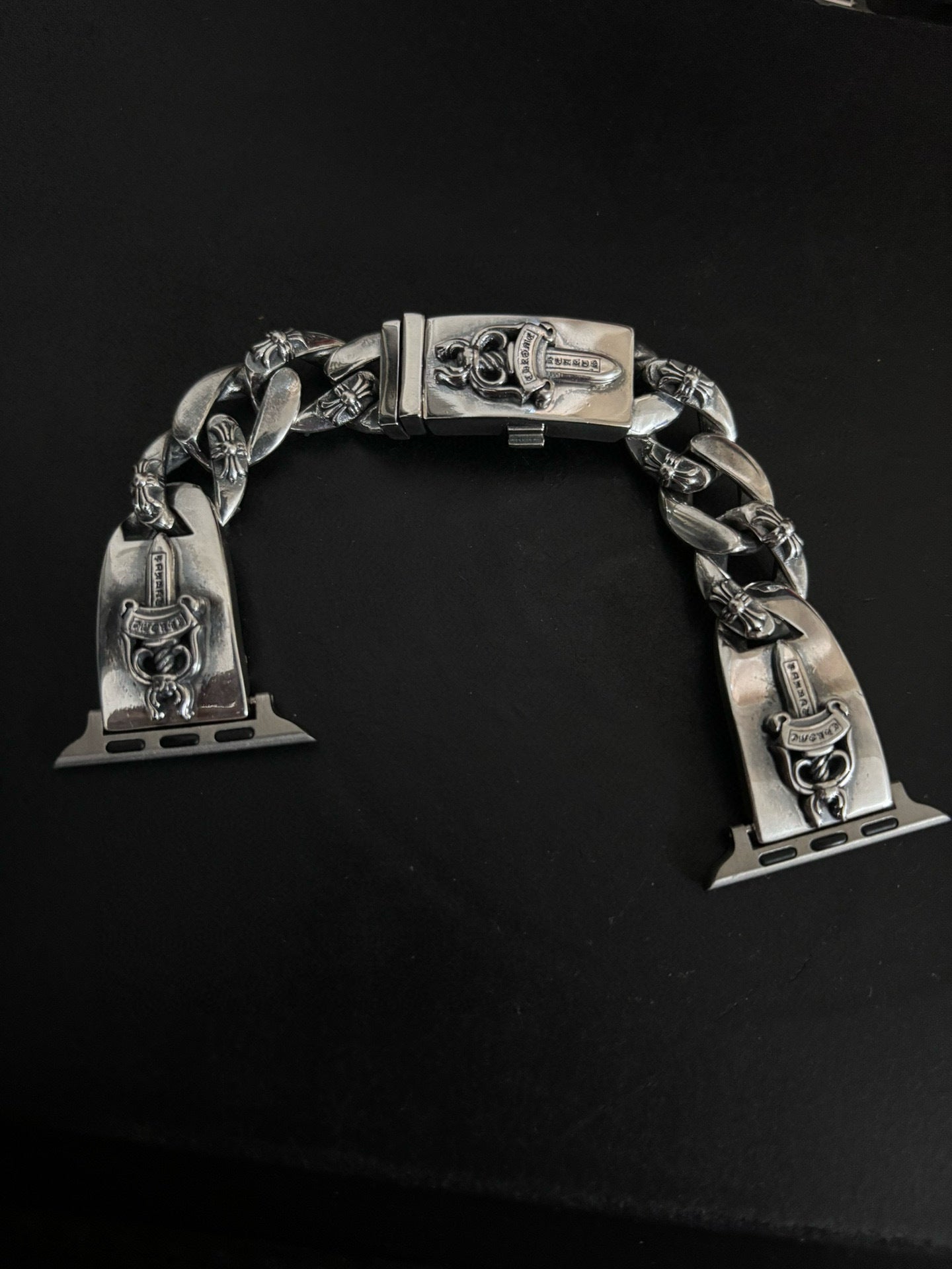 Chrome Hearts sword buckle cross watch strap