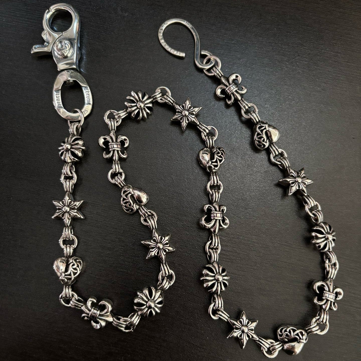 Chrome Hearts anchor cross flower love six-pointed star trouser chain