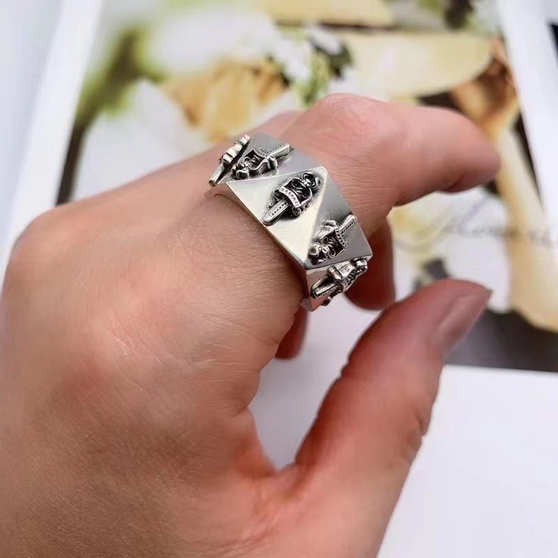 Chrome Hearts cut-angle sword ring