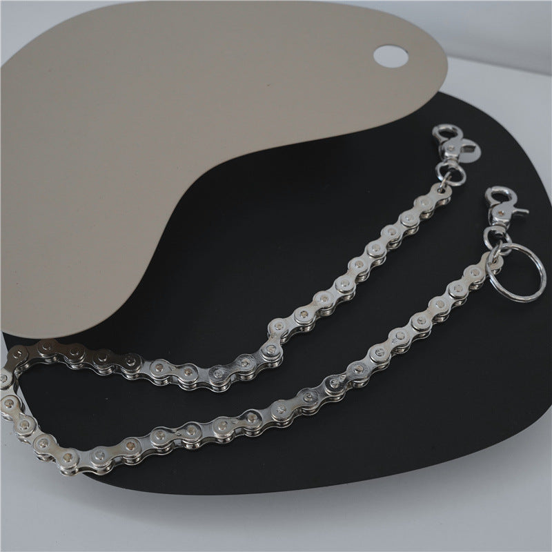 Chrome Hearts Silver Metal Bicycle Chain Pants Chain