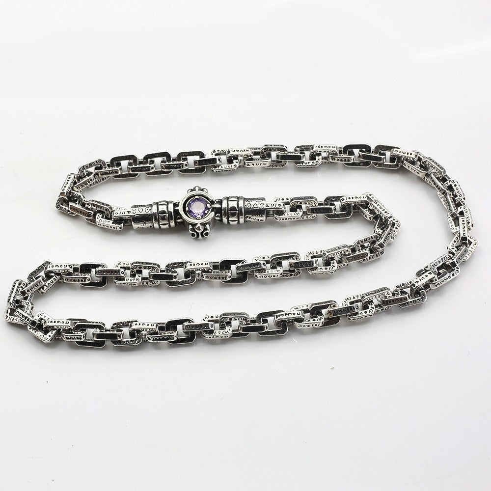 Chrome Hearts scepter diamond-studded magnetic letter chain